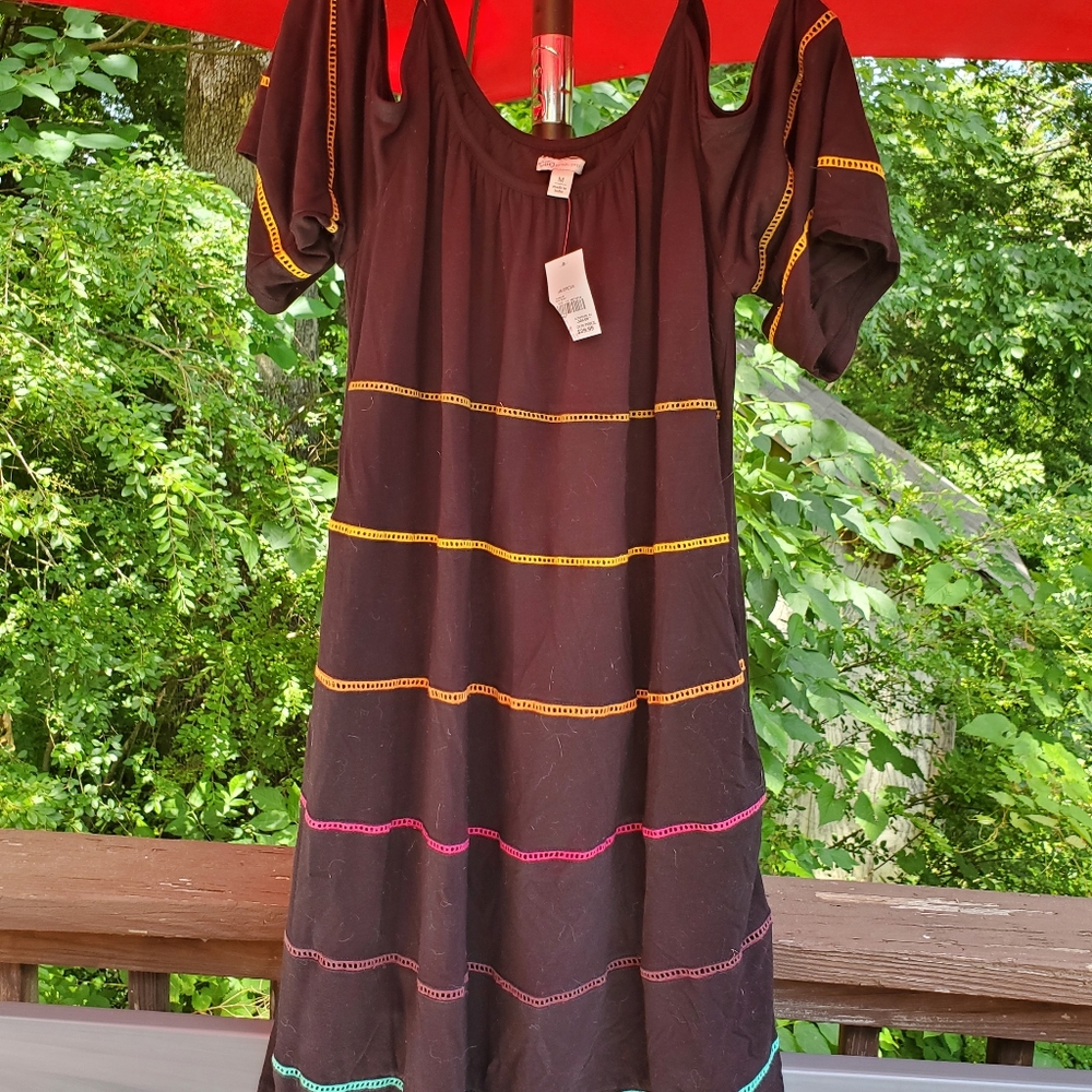 Sundress with drop shoulders